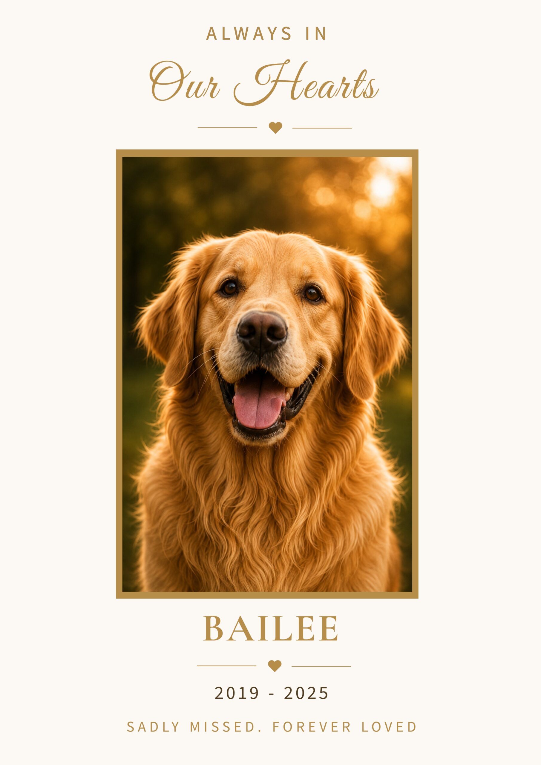 classic elegance pet memorial photo tribute