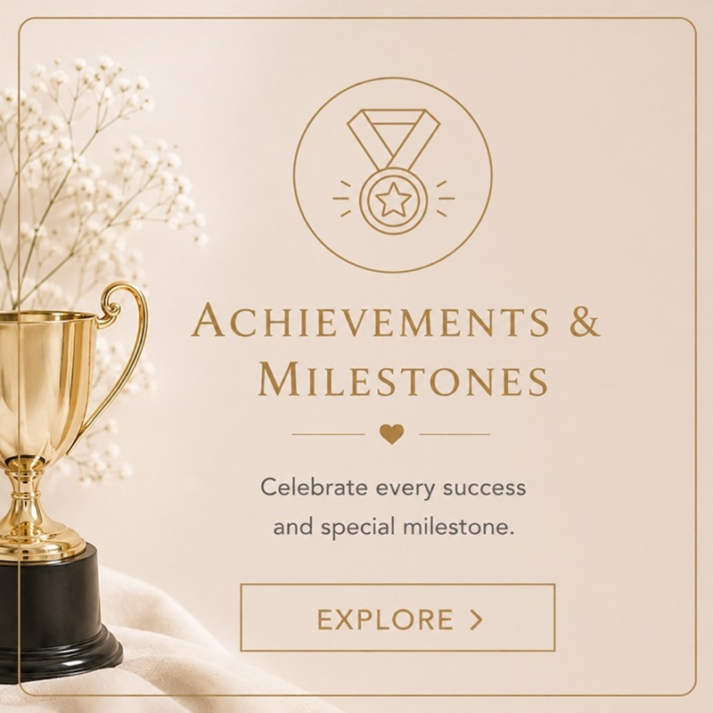 Achievements & Milestones Card personalised achievement photo prints