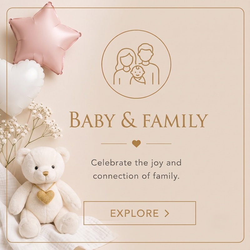 Baby & Family card personalised baby and family keepsakes