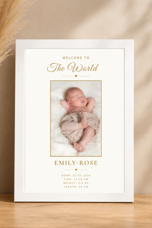 birth announcement keepsake