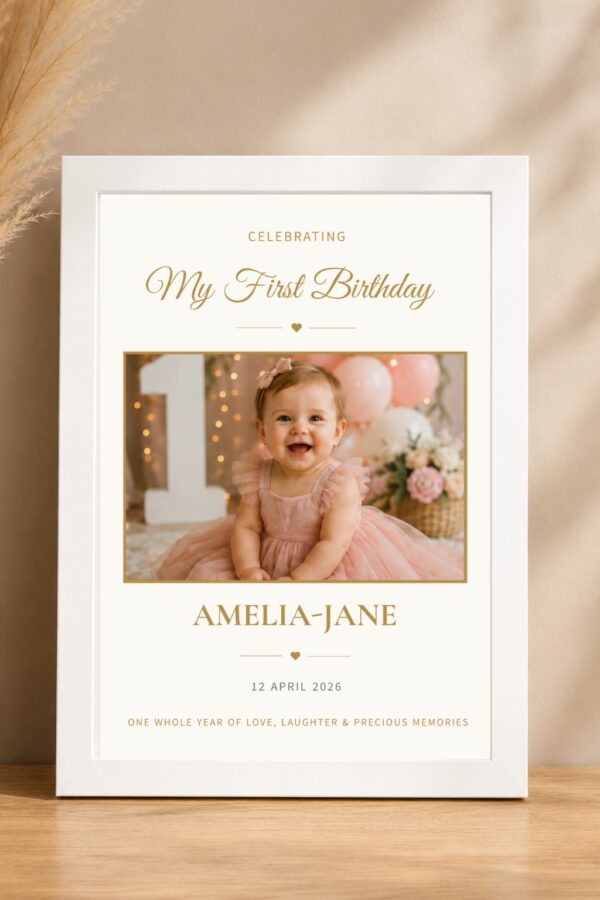 baby 1st birthday keepsake
