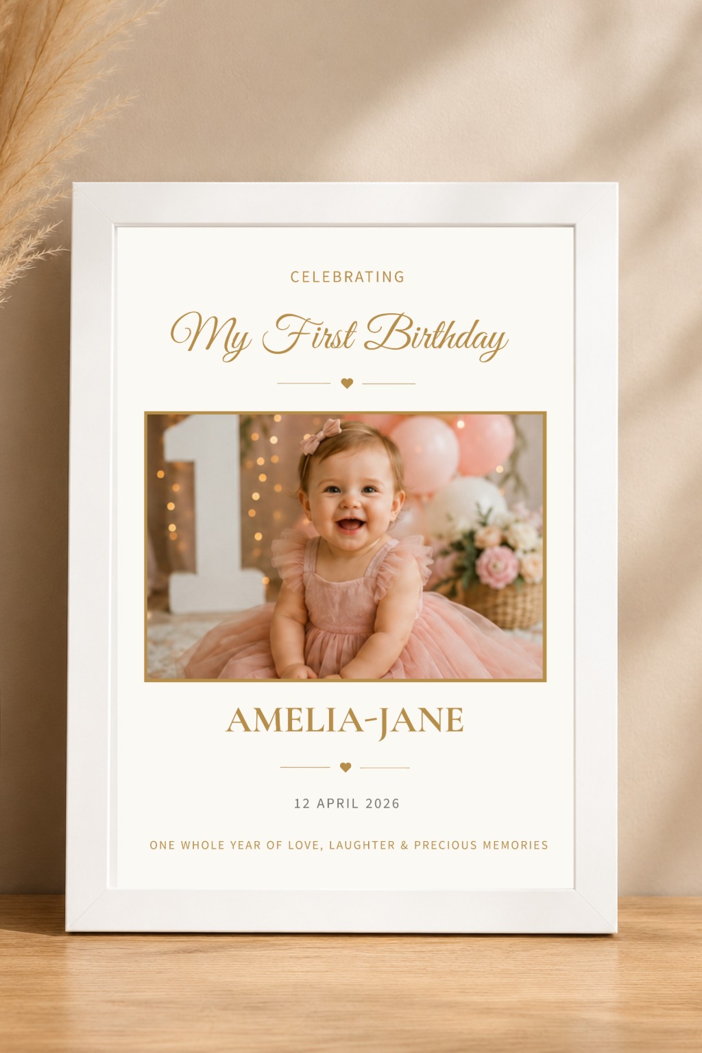 baby 1st birthday keepsake